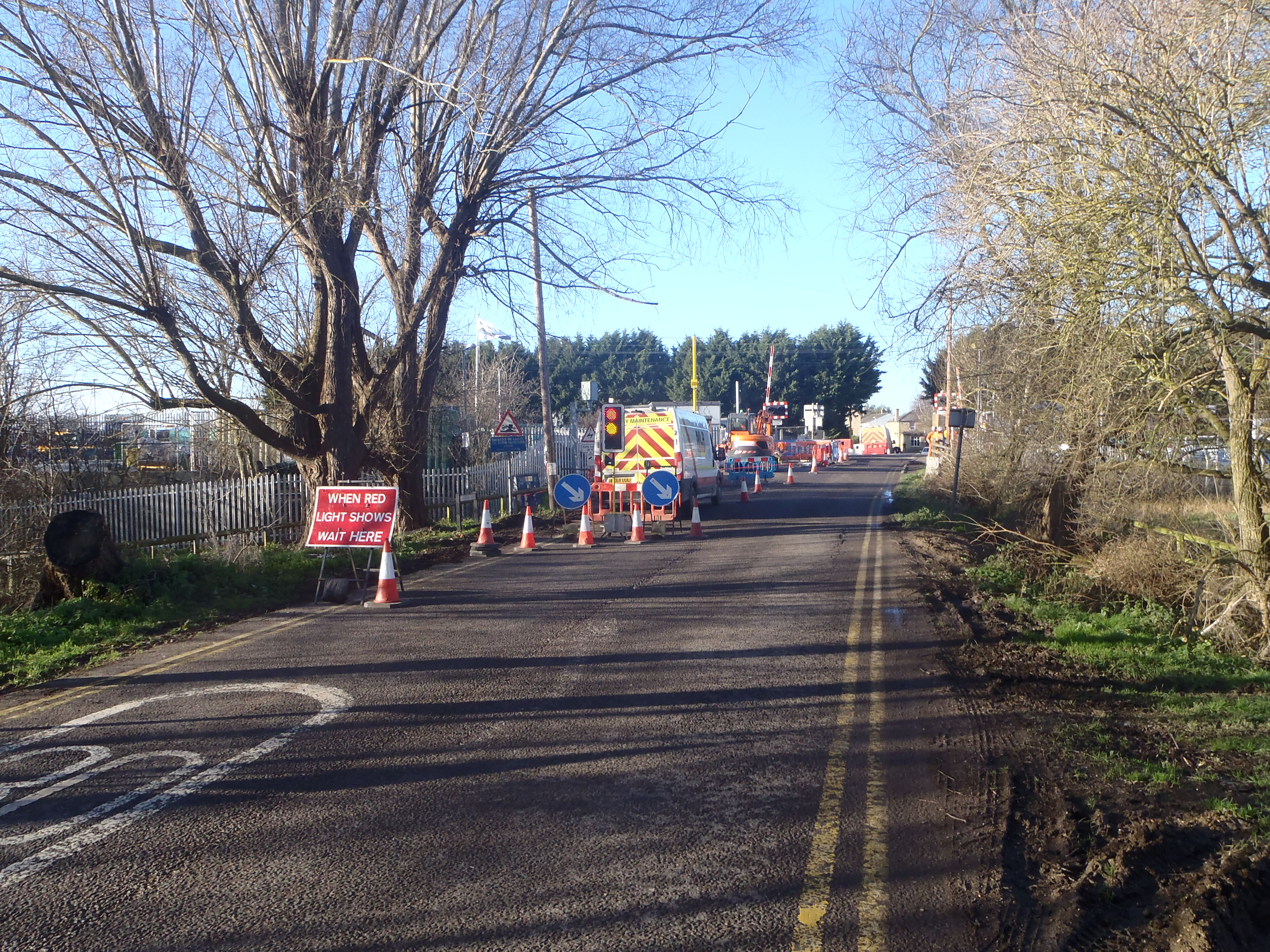 road works from east